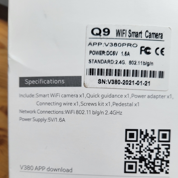 WiFi Camera wireless ip camera, 1944p, v380pro, 360 degree, home security - Picture 3 of 8